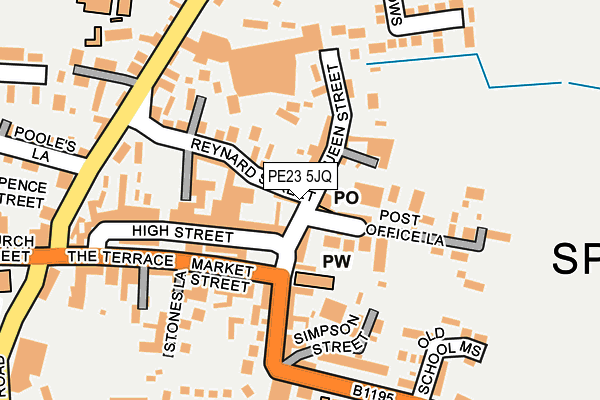 PE23 5JQ map - OS OpenMap – Local (Ordnance Survey) PE23 5JQ map - OS OpenMap – Local (Ordnance Survey)