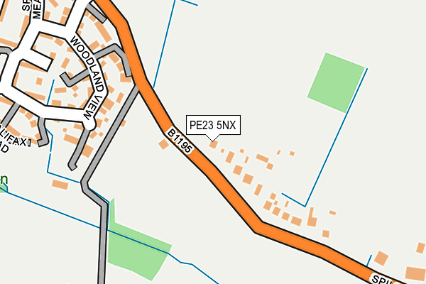 PE23 5NX map - OS OpenMap – Local (Ordnance Survey) PE23 5NX map - OS OpenMap – Local (Ordnance Survey)