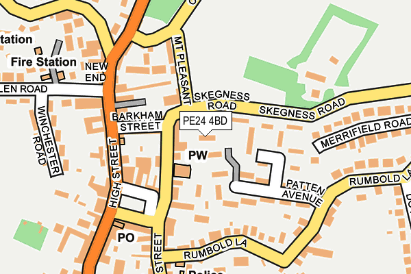 PE24 4BD map - OS OpenMap – Local (Ordnance Survey) PE24 4BD map - OS OpenMap – Local (Ordnance Survey)