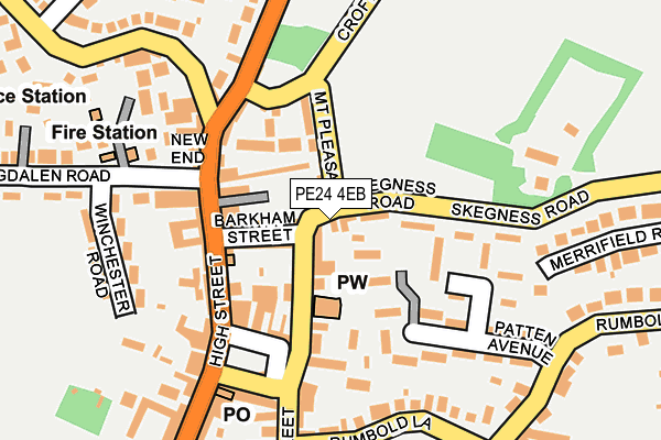 PE24 4EB map - OS OpenMap – Local (Ordnance Survey) PE24 4EB map - OS OpenMap – Local (Ordnance Survey)