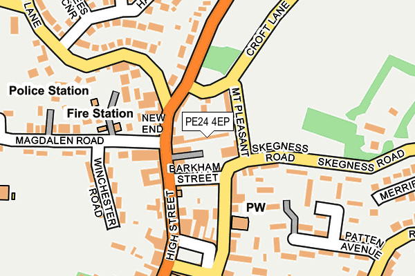 PE24 4EP map - OS OpenMap – Local (Ordnance Survey) PE24 4EP map - OS OpenMap – Local (Ordnance Survey)