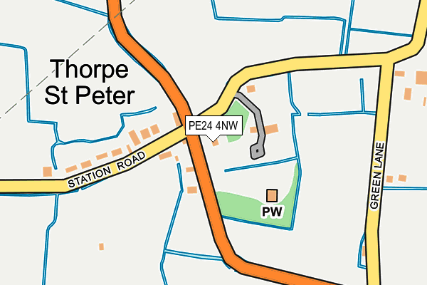 PE24 4NW map - OS OpenMap – Local (Ordnance Survey) PE24 4NW map - OS OpenMap – Local (Ordnance Survey)