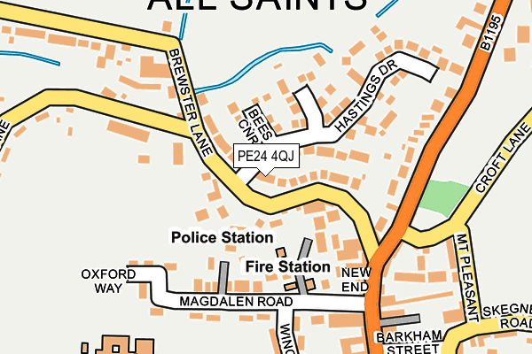 PE24 4QJ map - OS OpenMap – Local (Ordnance Survey) PE24 4QJ map - OS OpenMap – Local (Ordnance Survey)