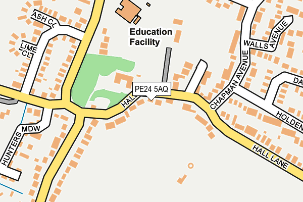 PE24 5AQ map - OS OpenMap – Local (Ordnance Survey) PE24 5AQ map - OS OpenMap – Local (Ordnance Survey)
