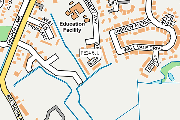 PE24 5JU map - OS OpenMap – Local (Ordnance Survey) PE24 5JU map - OS OpenMap – Local (Ordnance Survey)