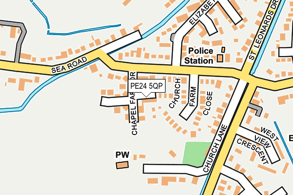 PE24 5QP map - OS OpenMap – Local (Ordnance Survey) PE24 5QP map - OS OpenMap – Local (Ordnance Survey)
