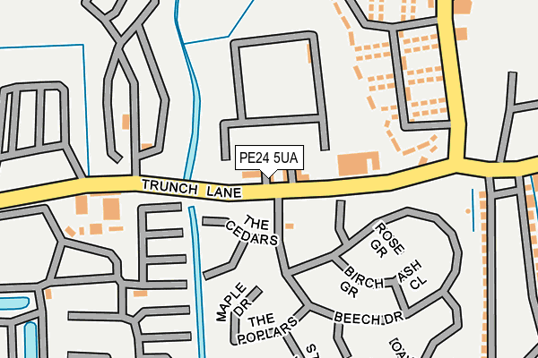 PE24 5UA map - OS OpenMap – Local (Ordnance Survey)