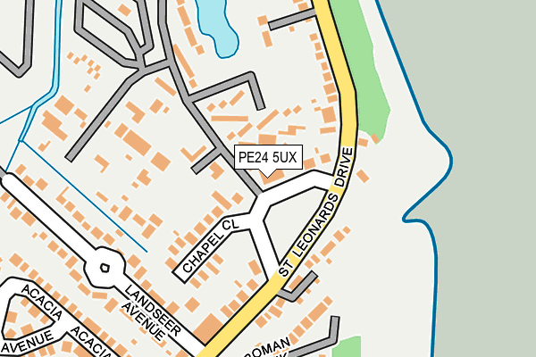 PE24 5UX map - OS OpenMap – Local (Ordnance Survey) PE24 5UX map - OS OpenMap – Local (Ordnance Survey)