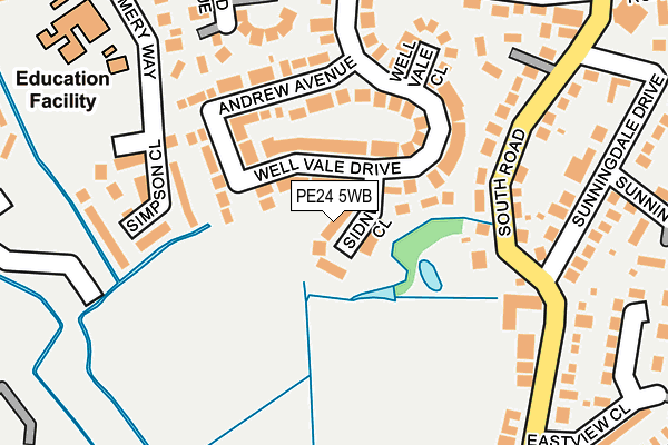 PE24 5WB map - OS OpenMap – Local (Ordnance Survey) PE24 5WB map - OS OpenMap – Local (Ordnance Survey)