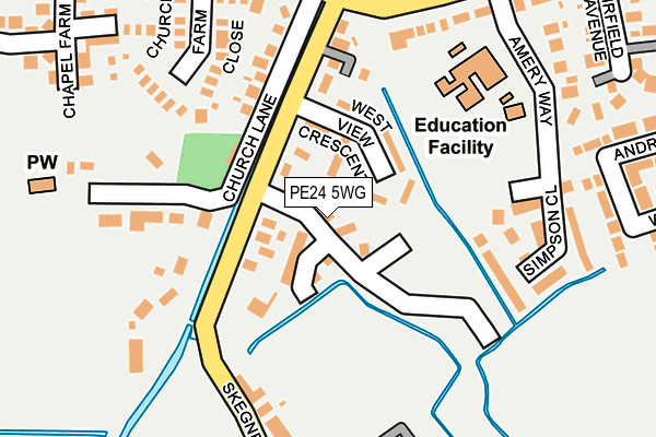 PE24 5WG map - OS OpenMap – Local (Ordnance Survey) PE24 5WG map - OS OpenMap – Local (Ordnance Survey)