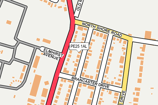 PE25 1AL map - OS OpenMap – Local (Ordnance Survey) PE25 1AL map - OS OpenMap – Local (Ordnance Survey)