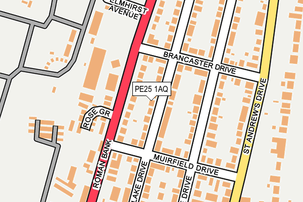 PE25 1AQ map - OS OpenMap – Local (Ordnance Survey) PE25 1AQ map - OS OpenMap – Local (Ordnance Survey)