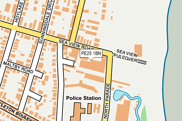 PE25 1BN map - OS OpenMap – Local (Ordnance Survey) PE25 1BN map - OS OpenMap – Local (Ordnance Survey)