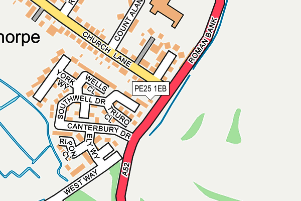 PE25 1EB map - OS OpenMap – Local (Ordnance Survey) PE25 1EB map - OS OpenMap – Local (Ordnance Survey)