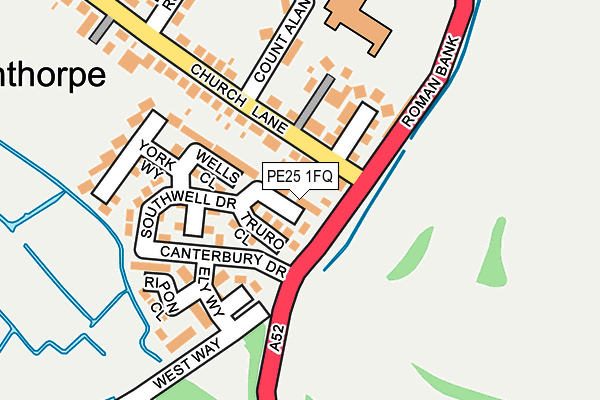 PE25 1FQ map - OS OpenMap – Local (Ordnance Survey)