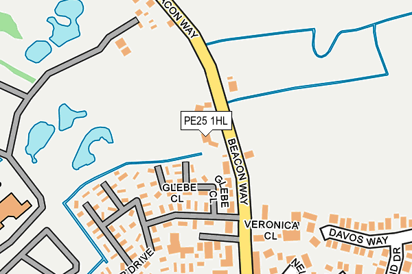 PE25 1HL map - OS OpenMap – Local (Ordnance Survey) PE25 1HL map - OS OpenMap – Local (Ordnance Survey)