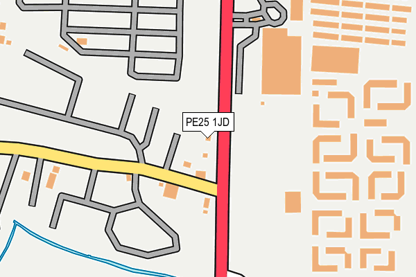 PE25 1JD map - OS OpenMap – Local (Ordnance Survey) PE25 1JD map - OS OpenMap – Local (Ordnance Survey)