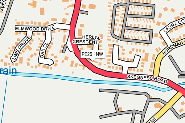 PE25 1NW map - OS OpenMap – Local (Ordnance Survey) PE25 1NW map - OS OpenMap – Local (Ordnance Survey)