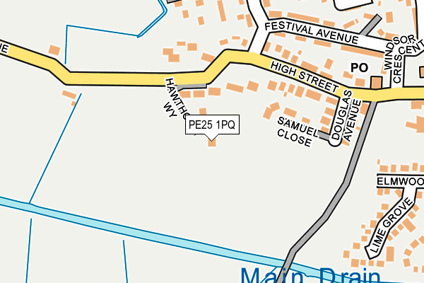 PE25 1PQ map - OS OpenMap – Local (Ordnance Survey) PE25 1PQ map - OS OpenMap – Local (Ordnance Survey)