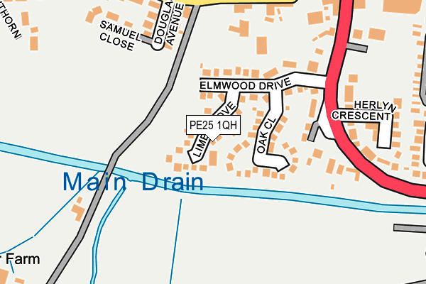 PE25 1QH map - OS OpenMap – Local (Ordnance Survey) PE25 1QH map - OS OpenMap – Local (Ordnance Survey)