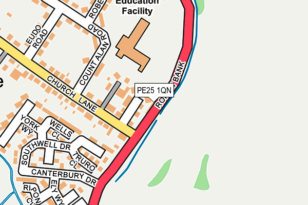 PE25 1QN map - OS OpenMap – Local (Ordnance Survey) PE25 1QN map - OS OpenMap – Local (Ordnance Survey)
