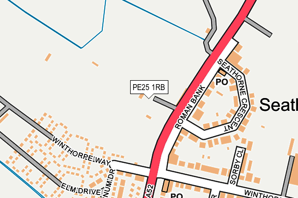 PE25 1RB map - OS OpenMap – Local (Ordnance Survey) PE25 1RB map - OS OpenMap – Local (Ordnance Survey)