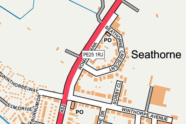 PE25 1RJ map - OS OpenMap – Local (Ordnance Survey) PE25 1RJ map - OS OpenMap – Local (Ordnance Survey)