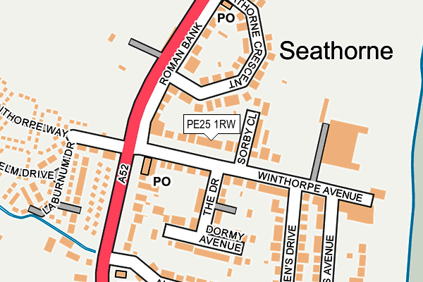 PE25 1RW map - OS OpenMap – Local (Ordnance Survey) PE25 1RW map - OS OpenMap – Local (Ordnance Survey)