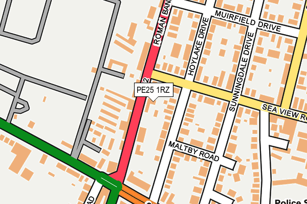 PE25 1RZ map - OS OpenMap – Local (Ordnance Survey) PE25 1RZ map - OS OpenMap – Local (Ordnance Survey)