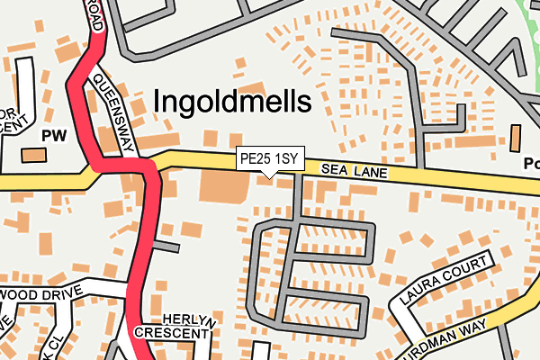 PE25 1SY map - OS OpenMap – Local (Ordnance Survey) PE25 1SY map - OS OpenMap – Local (Ordnance Survey)