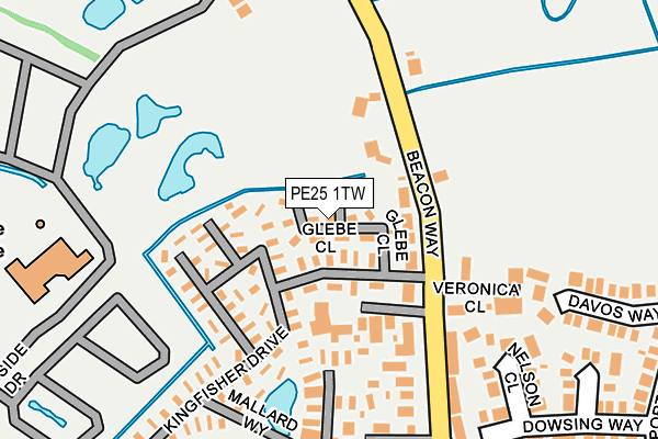 PE25 1TW map - OS OpenMap – Local (Ordnance Survey) PE25 1TW map - OS OpenMap – Local (Ordnance Survey)