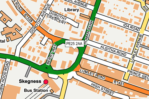 PE25 2AA map - OS OpenMap – Local (Ordnance Survey) PE25 2AA map - OS OpenMap – Local (Ordnance Survey)