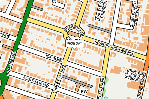 PE25 2AT map - OS OpenMap – Local (Ordnance Survey)