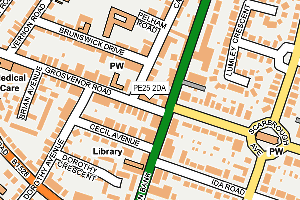 PE25 2DA map - OS OpenMap – Local (Ordnance Survey) PE25 2DA map - OS OpenMap – Local (Ordnance Survey)