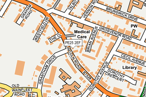 PE25 2EF map - OS OpenMap – Local (Ordnance Survey) PE25 2EF map - OS OpenMap – Local (Ordnance Survey)