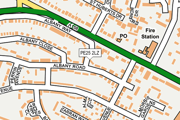 PE25 2LZ map - OS OpenMap – Local (Ordnance Survey) PE25 2LZ map - OS OpenMap – Local (Ordnance Survey)