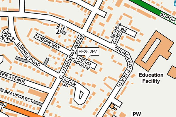 PE25 2PZ map - OS OpenMap – Local (Ordnance Survey) PE25 2PZ map - OS OpenMap – Local (Ordnance Survey)