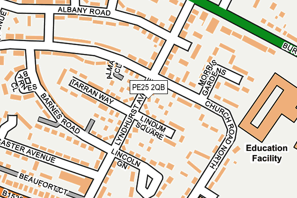 PE25 2QB map - OS OpenMap – Local (Ordnance Survey) PE25 2QB map - OS OpenMap – Local (Ordnance Survey)