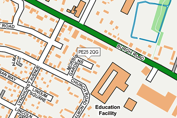 PE25 2QG map - OS OpenMap – Local (Ordnance Survey) PE25 2QG map - OS OpenMap – Local (Ordnance Survey)