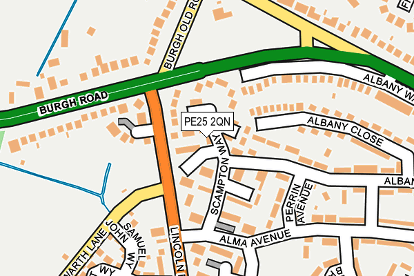PE25 2QN map - OS OpenMap – Local (Ordnance Survey) PE25 2QN map - OS OpenMap – Local (Ordnance Survey)