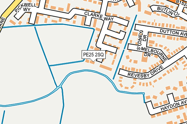 PE25 2SQ map - OS OpenMap – Local (Ordnance Survey) PE25 2SQ map - OS OpenMap – Local (Ordnance Survey)