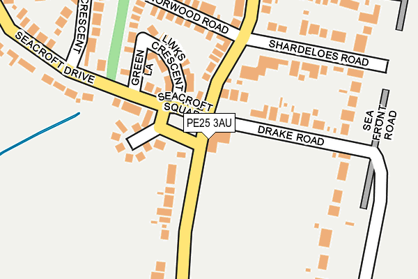PE25 3AU map - OS OpenMap – Local (Ordnance Survey) PE25 3AU map - OS OpenMap – Local (Ordnance Survey)