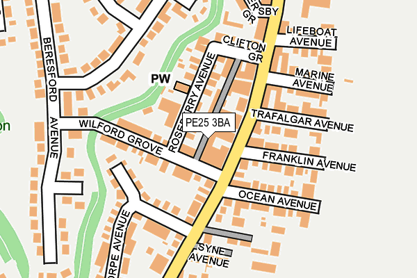 PE25 3BA map - OS OpenMap – Local (Ordnance Survey) PE25 3BA map - OS OpenMap – Local (Ordnance Survey)