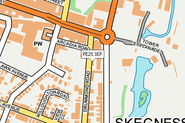 PE25 3EF map - OS OpenMap – Local (Ordnance Survey) PE25 3EF map - OS OpenMap – Local (Ordnance Survey)