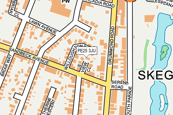 PE25 3JU map - OS OpenMap – Local (Ordnance Survey) PE25 3JU map - OS OpenMap – Local (Ordnance Survey)