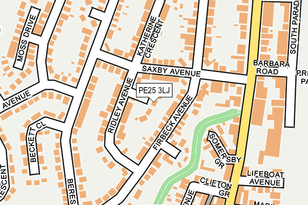PE25 3LJ map - OS OpenMap – Local (Ordnance Survey) PE25 3LJ map - OS OpenMap – Local (Ordnance Survey)