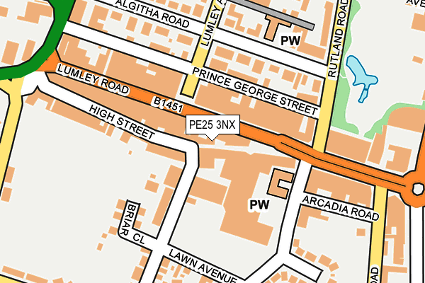 PE25 3NX map - OS OpenMap – Local (Ordnance Survey) PE25 3NX map - OS OpenMap – Local (Ordnance Survey)