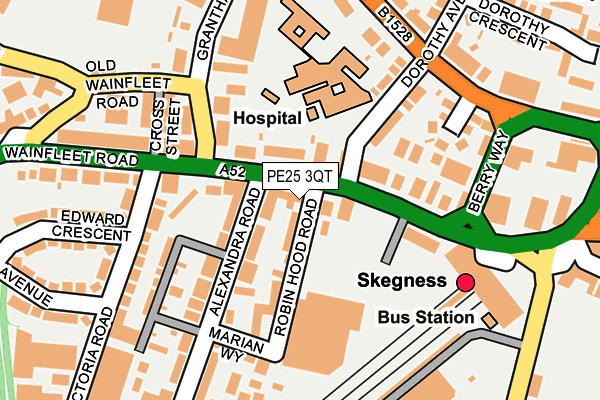PE25 3QT map - OS OpenMap – Local (Ordnance Survey) PE25 3QT map - OS OpenMap – Local (Ordnance Survey)