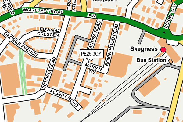 PE25 3QY map - OS OpenMap – Local (Ordnance Survey) PE25 3QY map - OS OpenMap – Local (Ordnance Survey)