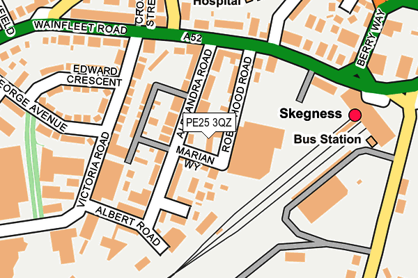 PE25 3QZ map - OS OpenMap – Local (Ordnance Survey) PE25 3QZ map - OS OpenMap – Local (Ordnance Survey)